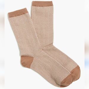 J.crew Herringbone trouser socks camel color cotton blend socks